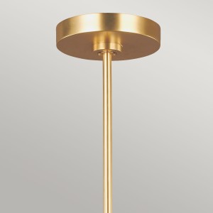 Lampa wisząca/żyrandol Joan Elstead Lighting 5x60W E27 Stal Mosiądz detal.