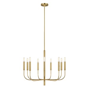 Lampa wisząca/żyrandol Brianna Elstead Lighting złoty z 9 żarówkami.