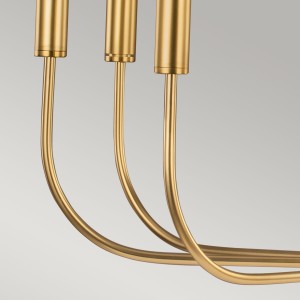 Lampa wisząca/żyrandol Brianna Elstead Lighting 9x60W E14 Stal Mosiądz zbliżenie rurek.