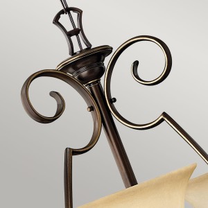 Lampa wisząca/żyrandol Cello Elstead Lighting w kolorze stal brązowy, detal.