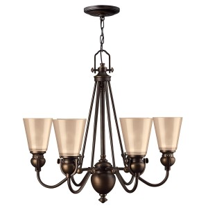 Lampa wisząca Żyrandol Mayflower HK-MAYFLOWER6 Elstead Lighting 6x60W E27 Stal Brązowy