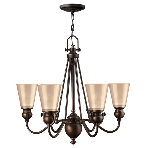 Lampa wisząca Żyrandol Mayflower HK-MAYFLOWER6 Elstead Lighting 6x60W E27 Stal Brązowy