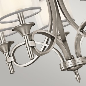 Lampa wisząca/żyrandol Lacey Elstead Lighting srebrny stalowy.