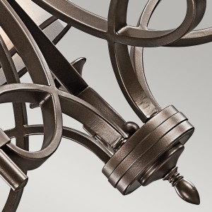 Lampa wisząca/żyrandol Lacey Elstead Lighting, stal brązowy, detal.