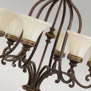 Lampa wisząca/żyrandol Drawing Room Elstead Lighting 6x60W E27 Stal Brązowy.