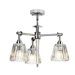 Lampa wisząca/żyrandol Agatha Elstead Lighting 3x3W LED G9 Mosiądz Chrom.