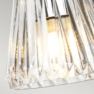 Lampa wisząca/żyrandol Agatha Elstead Lighting 3x3W LED G9 Mosiądz Chrom klosz z bliska