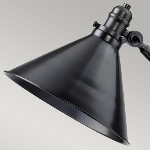 Lampa stojąca Provence Elstead Lighting 1x100W E27 Stal Brązowy, zbliżenie na klosz.