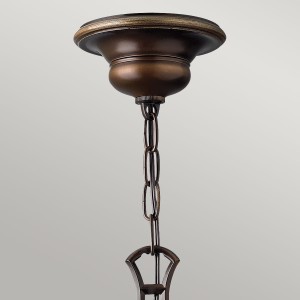 Brązowy żyrandol wiszący Lampa Cello Elstead Lighting 6x60W E27 Stal.