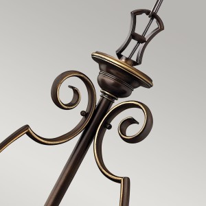 Lampa wisząca/żyrandol Cello Elstead Lighting 6x60W E27 Stal Brązowy z ozdobnymi elementami.