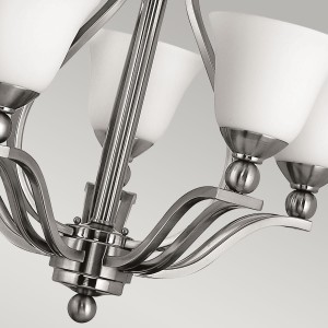 Lampa wisząca/żyrandol Bolla Elstead Lighting 5x60W E27 Srebrna Stal
