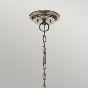 Lampa wisząca/żyrandol Waverly Elstead Lighting 5x60W E27 Stal Srebrny z łańcuchem.