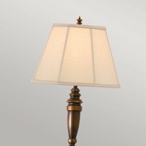 Lampa stojąca Lincolndale Elstead Lighting 1x60W E27 Stal Brązowy z abażurem.