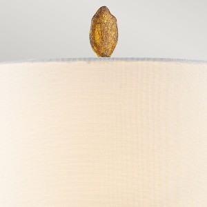 Lampa stojąca Audubon Park Elstead Lighting 1x100W E27 Stal Mosiądz abażur z mosiężnym akcentem.