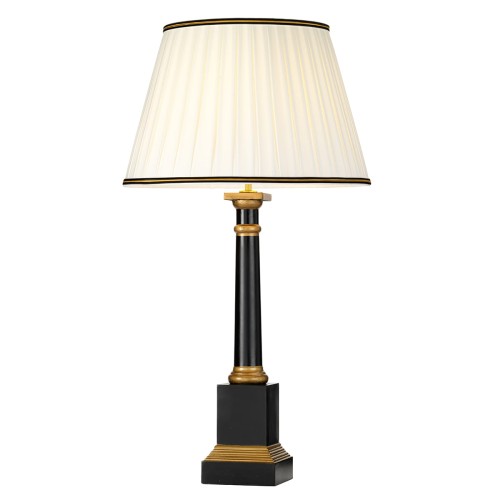 Lampa stojąca Peronne DL-PERONNE-TL Elstead Lighting 1x60W E27 Drewno Czarny/Złoty