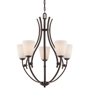 Lampa wisząca/żyrandol Chantilly Elstead Lighting 5x60W E27 Metal Brązowy.