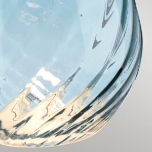 Lampa stojąca Lena Elstead Lighting 1x60W E27 metal niebieski o szklanym kloszu.