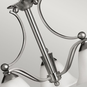 Lampa wisząca żyrandol Bolla Elstead Lighting 3x60W E27 Stal Srebrny.