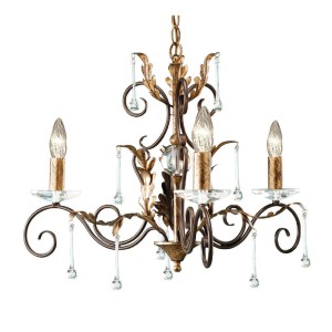 Lampa wisząca/żyrandol Amarilli Elstead Lighting 3x60W E14 stal brązowy.