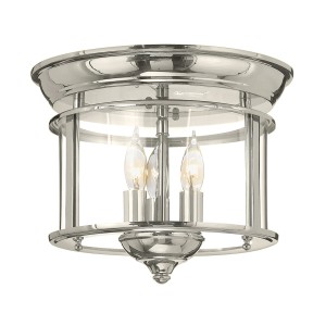 Lampa sufitowa plafon Gentry Elstead Lighting chrom metal 3x40W.