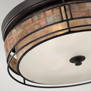 Lampa sufitowa plafon Laguna Elstead Lighting brązowy metal.