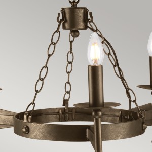 Lampa wisząca żyrandol Cromwell Elstead Lighting 3x60W E14 żelazo brązowy.