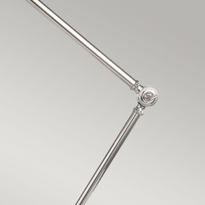 Lampa stojąca Provence Elstead Lighting 1x60W E27 Stal Chrom detal chromowanego ramienia.