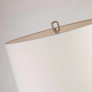 Lampa stojąca Lemuria Elstead Lighting 1x100W E27 Stal Złoty, biały abażur.