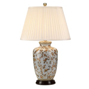 Lampa stojąca Gold Birds Elstead Lighting Onex60W E27 Porcelana Wielokolorowy z ozdobnym wzorem.