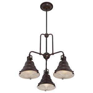 Lampa wisząca Eastvale Elstead Lighting 3x60W E27 brązowy żyrandol.