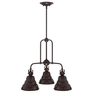 Lampa wisząca/żyrandol Eastvale Elstead Lighting 3x60W E27 Brązowy