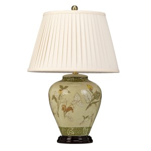 Lampa stojąca Arum Lily Elstead Lighting 1x60W E27 Porcelana Wielokolorowy styl retro.