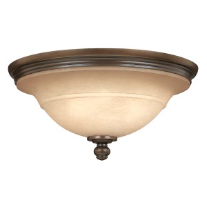 Lampa sufitowa plafon okrągły Plymouth Elstead Lighting brązowa 3x60W.