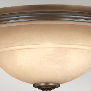 Lampa sufitowa plafon okrągły Plymouth Elstead Lighting 3x60W Brązowy Stal.