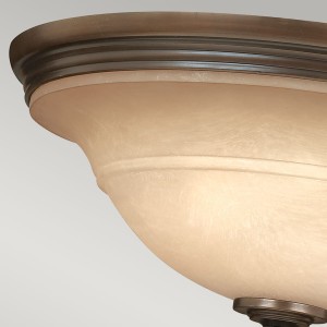 Lampa sufitowa plafon okrągły Plymouth Elstead Lighting 3x60W Brązowy Stal.