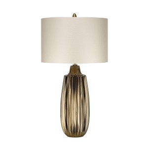 Lampa stojąca Newham Elstead Lighting 1x60W E27 Ceramika Złoty.