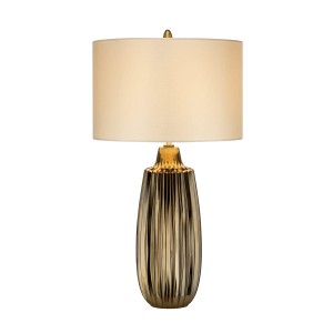 Lampa stojąca Newham Elstead Lighting 1x60W E27 Ceramika Złoty.