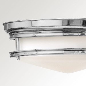 Lampa sufitowa plafon okrągły Hadley Elstead Lighting chrom stal.