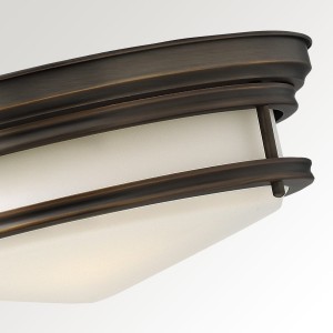 Lampa sufitowa plafon okrągły Hadley Elstead Lighting 3x40W brązowy stal.