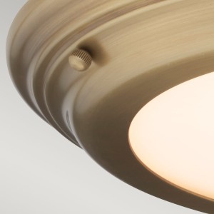 Lampa sufitowa plafon okrągły Welland Elstead Lighting złoty stal.