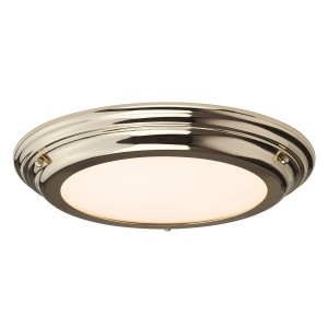 Lampa sufitowa plafon okrągły Welland Elstead Lighting 1x5W Złoty Stal.