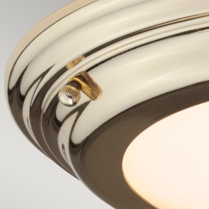 Lampa sufitowa plafon okrągły Welland Elstead Lighting 1x5W Złoty Stal zbliżenie.