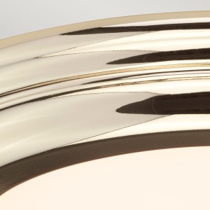 Lampa sufitowa plafon okrągły Welland Elstead Lighting złoty stal detal.
