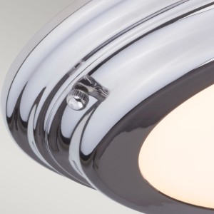 Lampa sufitowa plafon okrągły Welland Elstead Lighting 1x5W Chrom Stal detal.