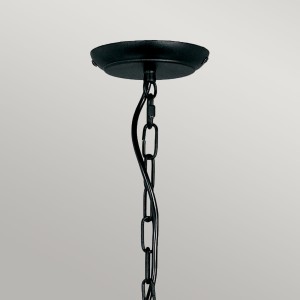 Lampa wisząca/żyrandol Artisan Elstead Lighting 5x60W E14 Stal Czarny z bliska.