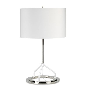 Lampa stojąca Vicenza Elstead Lighting 1x60W E27 Stal Chrom, biały abażur.