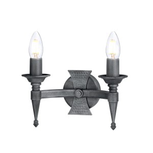 Lampa ścienna Saxon Elstead Lighting 2x60W E14 Żelazo Grafit