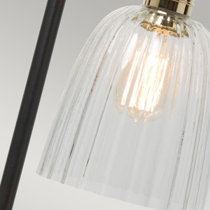 Lampa stojąca Douille Elstead Lighting 1x60W E27 stal czarny z przezroczystym kloszem.