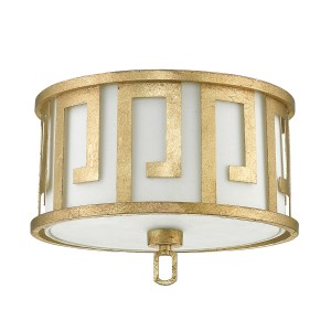 Lampa sufitowa plafon Lemuria Elstead Lighting złoty stal 2x60W.