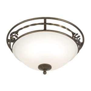 Lampa sufitowa plafon Pembroke PB-F-A-BLK-GOLD Elstead Lighting 2x60W Czarny Żelazo